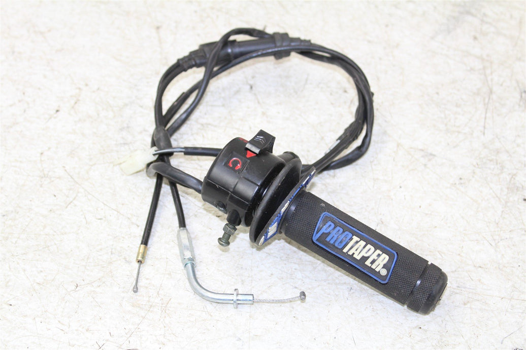 1993 Yamaha PW 80 Throttle Housing Tube w/ Cable Right Handle Switch 55064