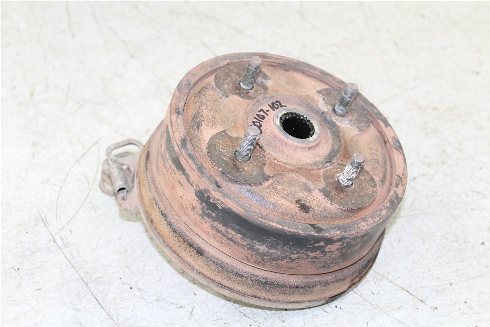 1999 Yamaha Grizzly 600 4x4 Rear Brake Drum Backing Plate Panel Hub 50107