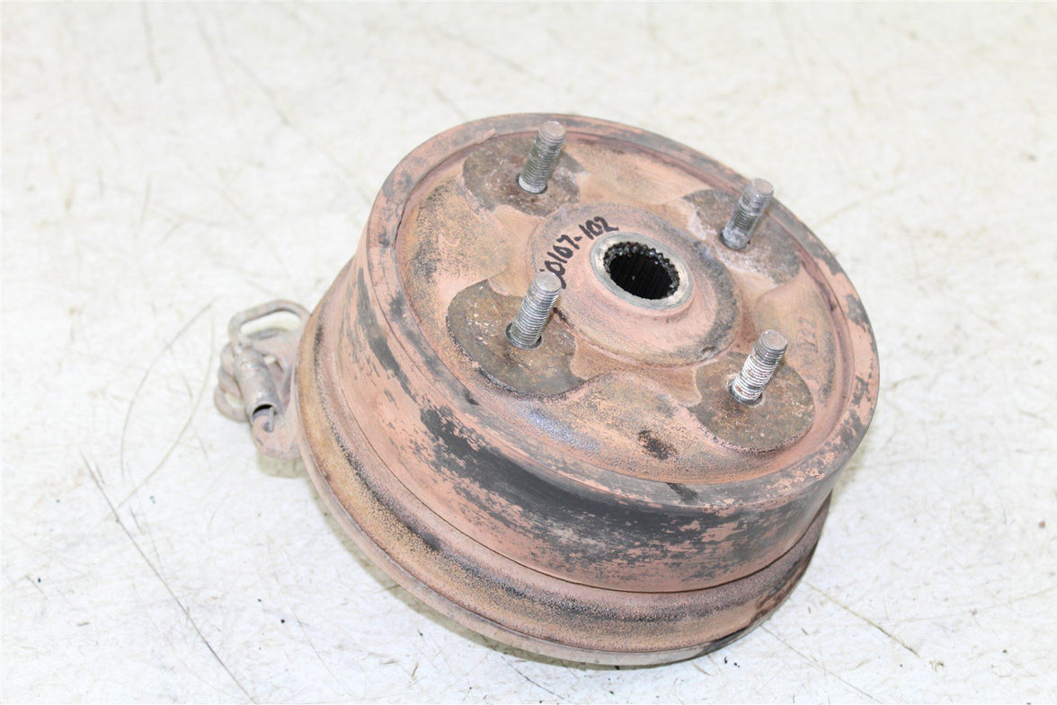 1999 Yamaha Grizzly 600 4x4 Rear Brake Drum Backing Plate Panel Hub 50107