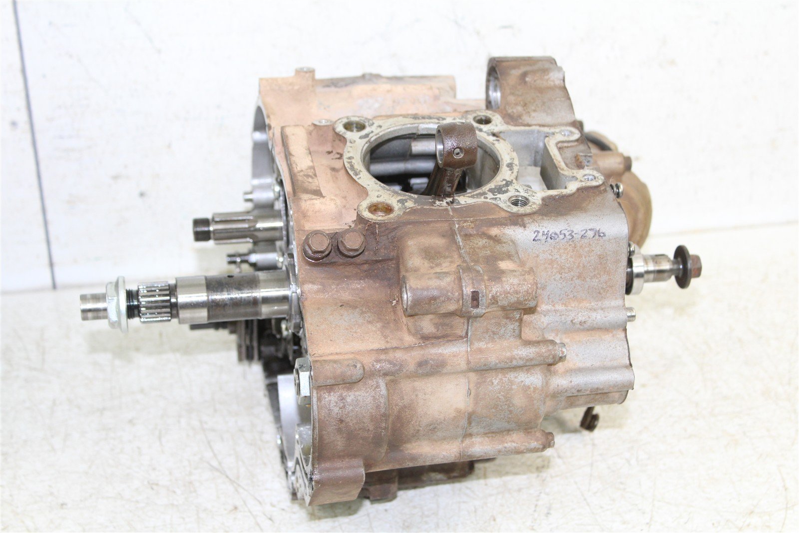 1998 Kawasaki Bayou 220 Engine Bottom Lower End Cases Crankshaft 24053