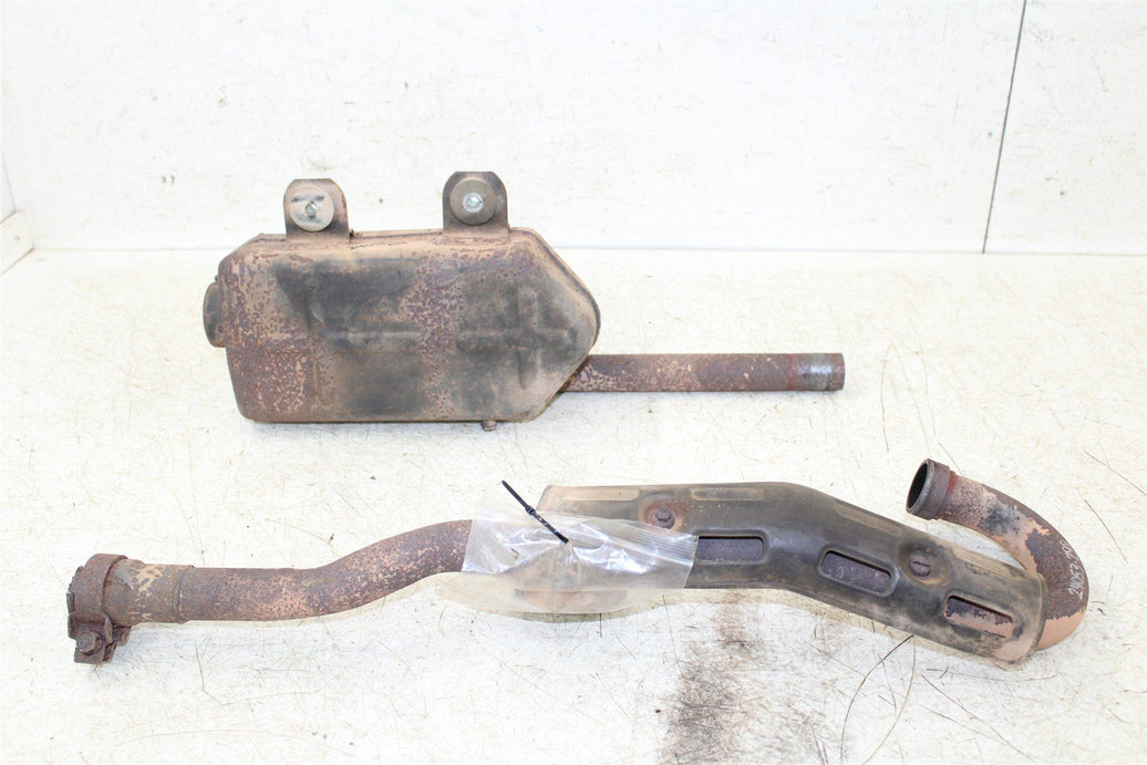 1998 Kawasaki Bayou 220 Exhaust Head Pipe Silencer Muffler 24053