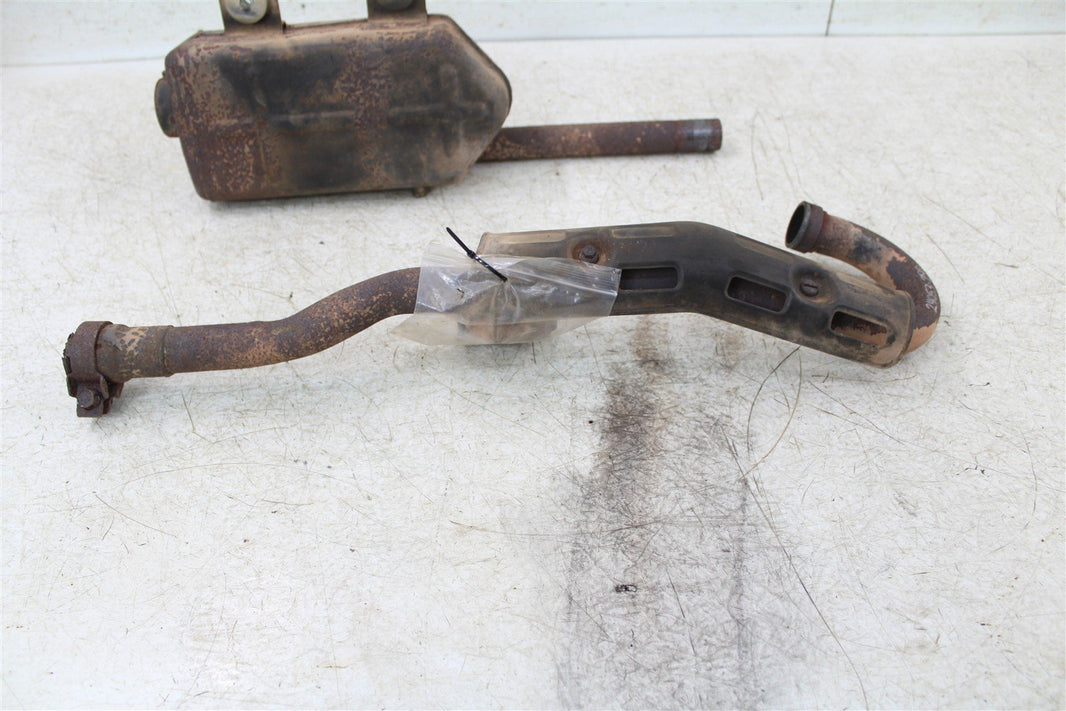 1998 Kawasaki Bayou 220 Exhaust Head Pipe Silencer Muffler 24053