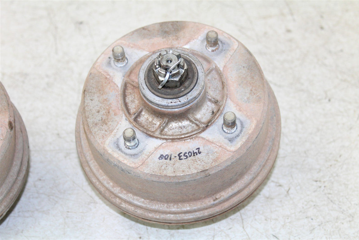 1998 Kawasaki Bayou 220 Front Brake Drums Backing Plate Panel Hub Spindle 24053