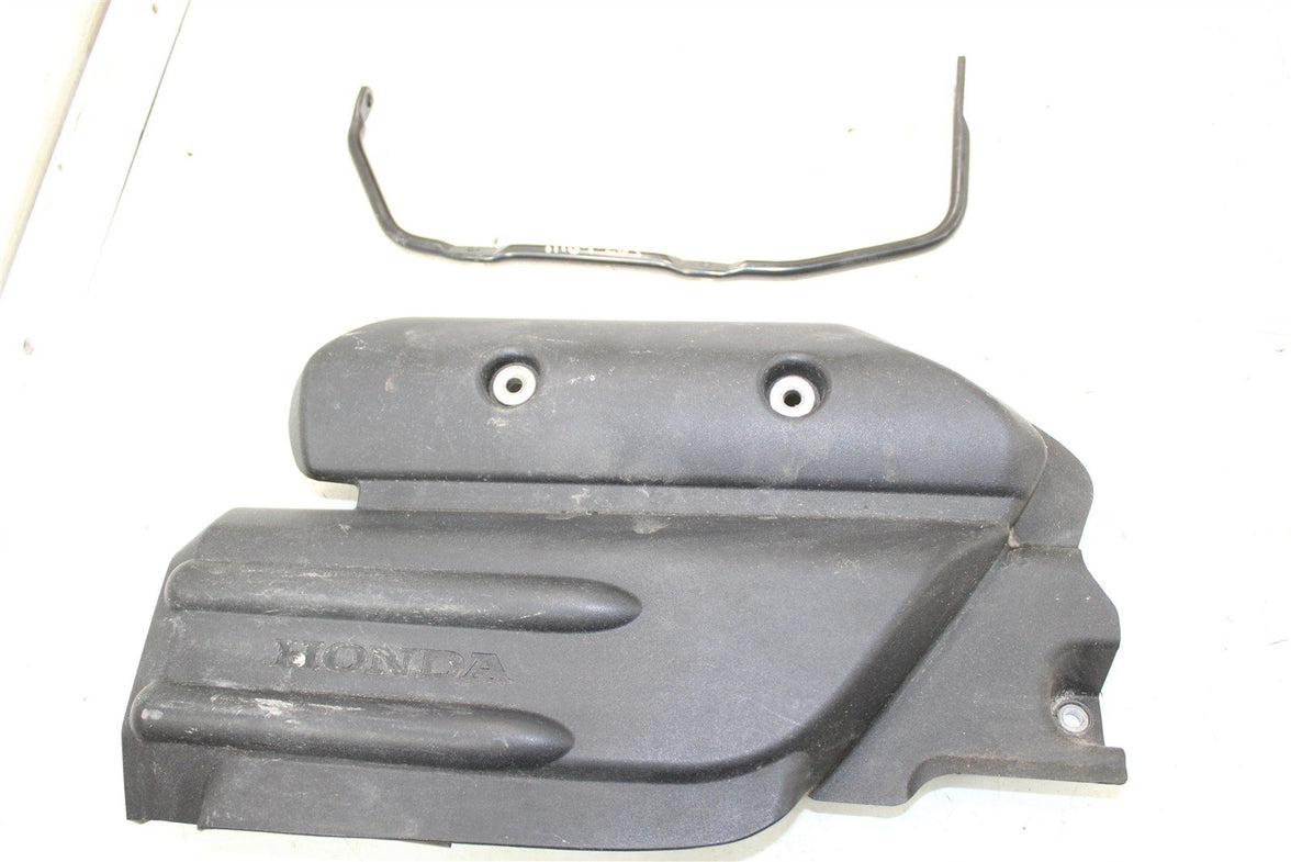 2007 Honda Foreman Rubicon TRX 500 FA Left Side Engine Cover Plastic w/ Mount