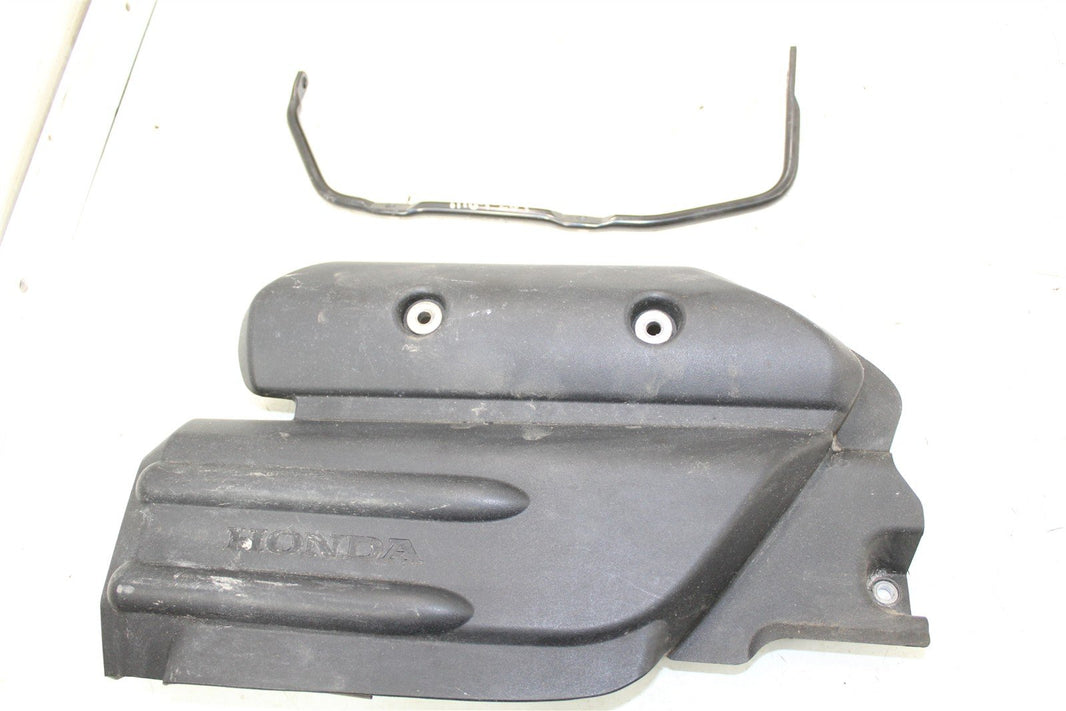 2007 Honda Foreman Rubicon TRX 500 FA Left Side Engine Cover Plastic w/ Mount