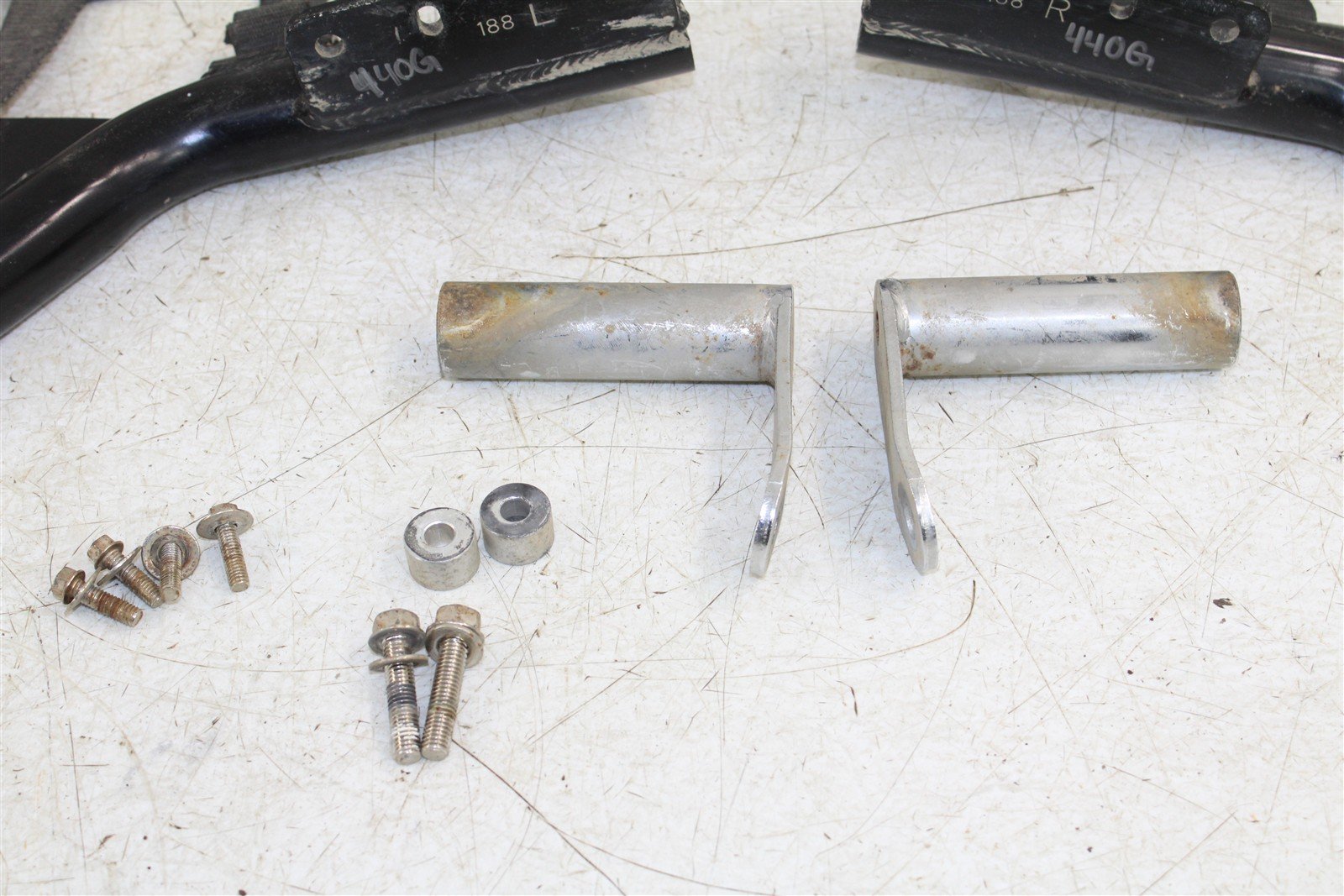 2008 Kawasaki KFX 450R Alba Racing Nerf Bars Pegs Left Right Guards 440G