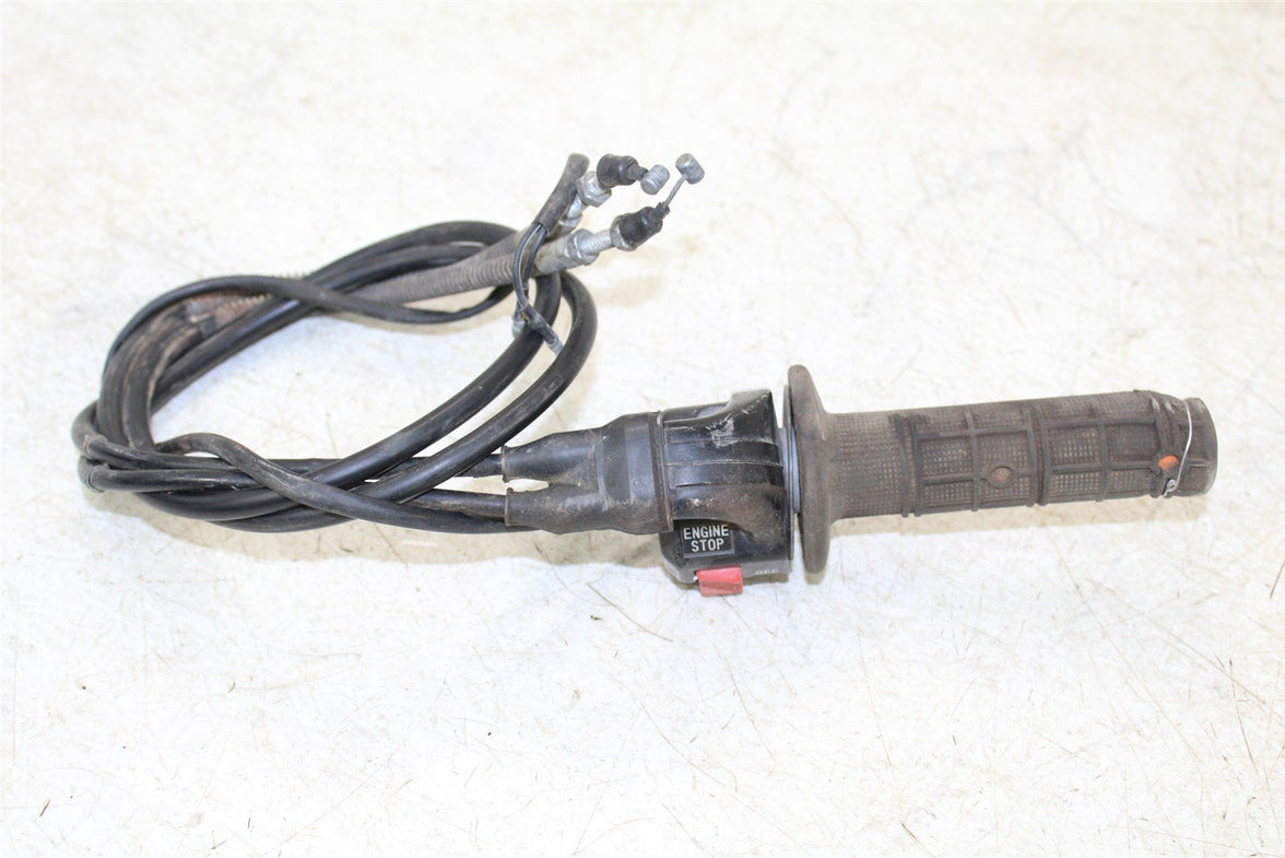1985 Yamaha XT 600 Throttle Housing Tube w/ Cables Start Switch 55065