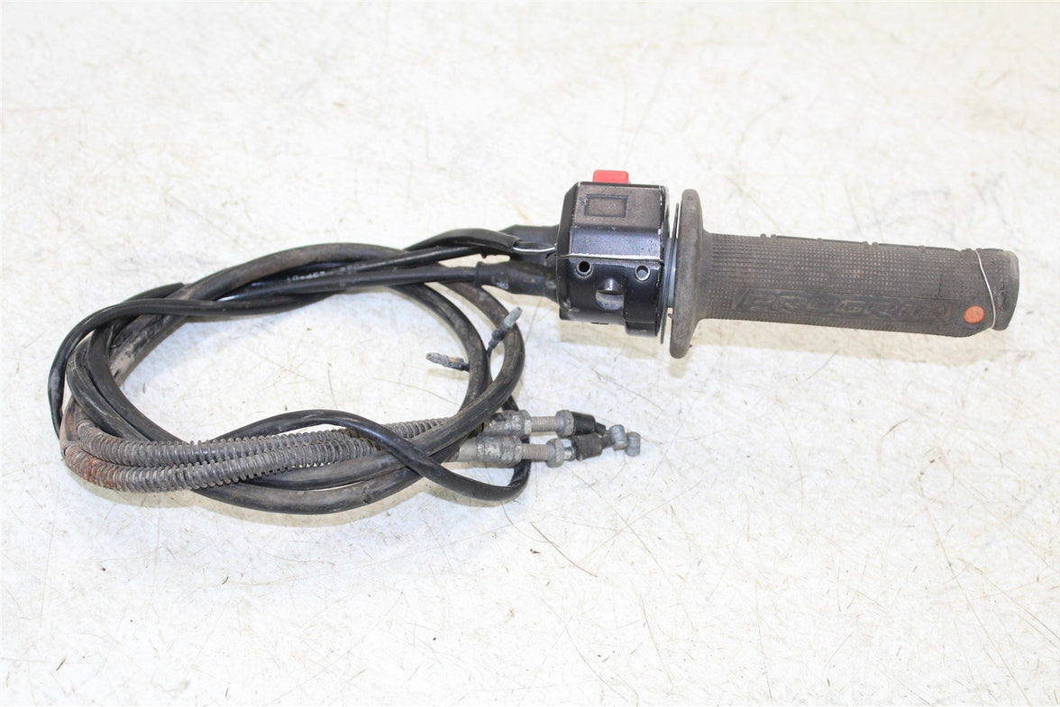 1985 Yamaha XT 600 Throttle Housing Tube w/ Cables Start Switch 55065