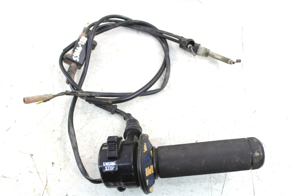1996 Yamaha PW 80 Throttle Housing Tube w/ Cable Right Handle Switch 55066