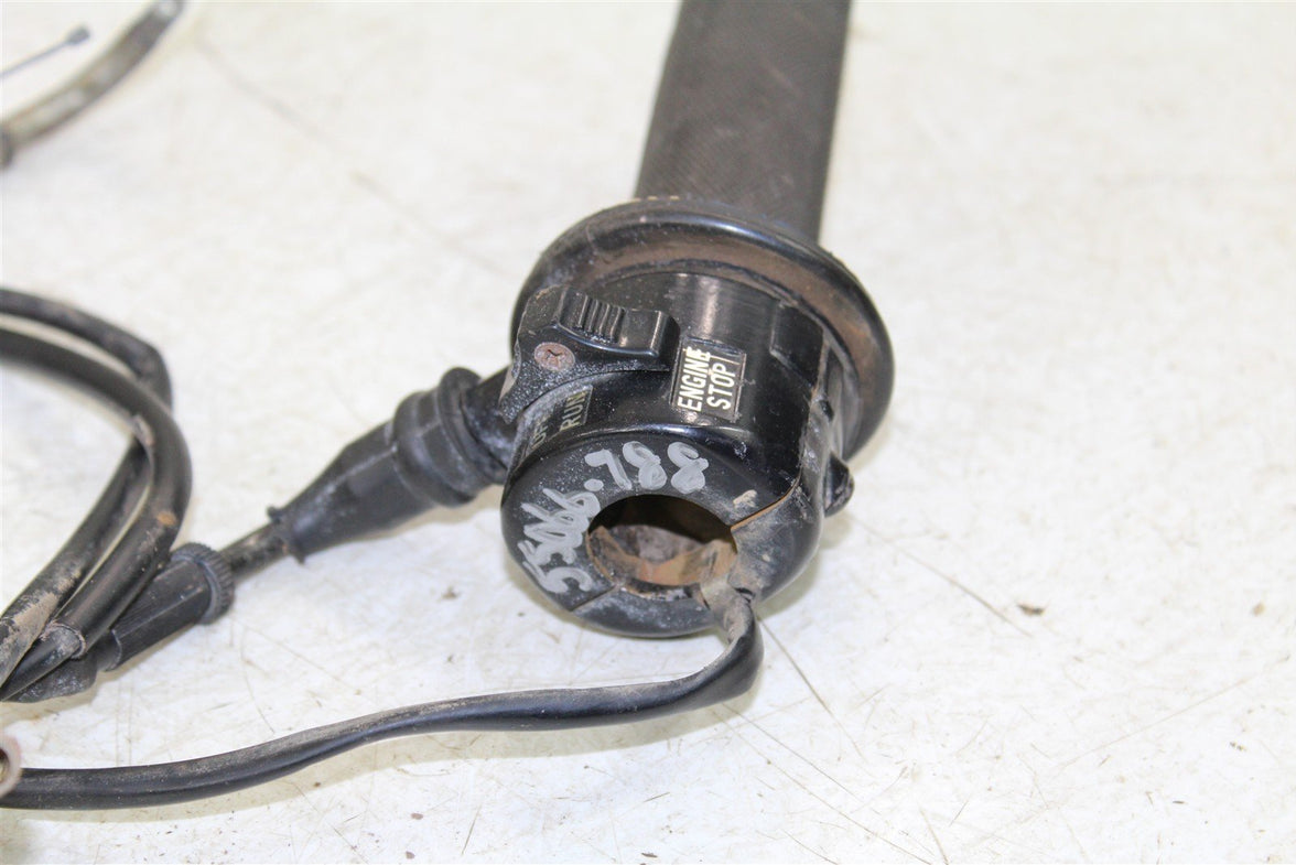 1996 Yamaha PW 80 Throttle Housing Tube w/ Cable Right Handle Switch 55066