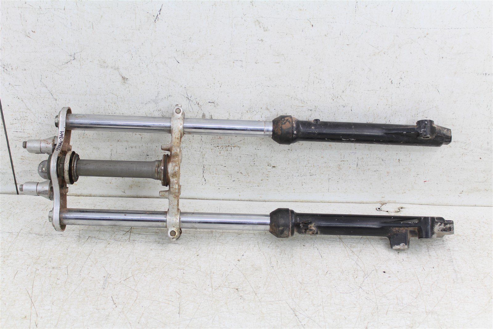 1996 Yamaha PW 80 Fork Tubes Front Suspension Triple Clamps 55066