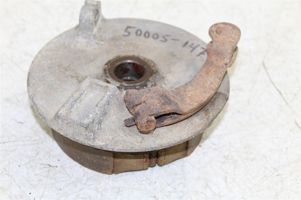 1986 Yamaha Moto 4 200 Front Left Brake Drum Plate Panel Shoes Mount 50005