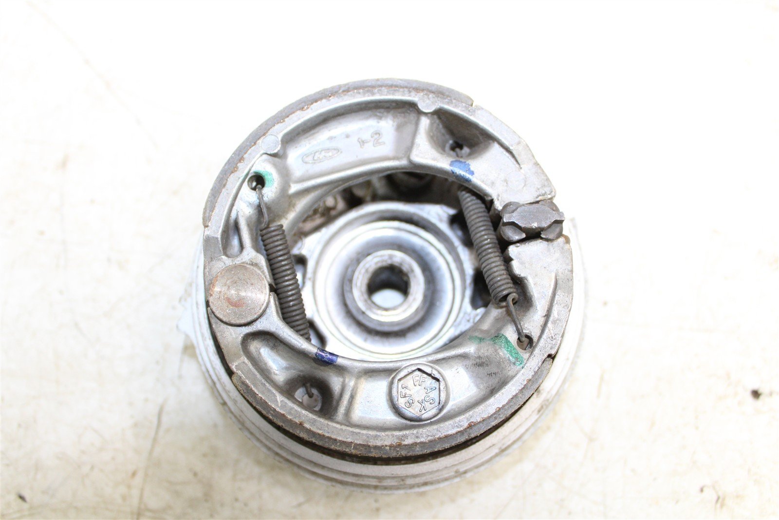 2002 Honda XR 80R Front Brake Drum Plate Panel Shoes Mount 15016