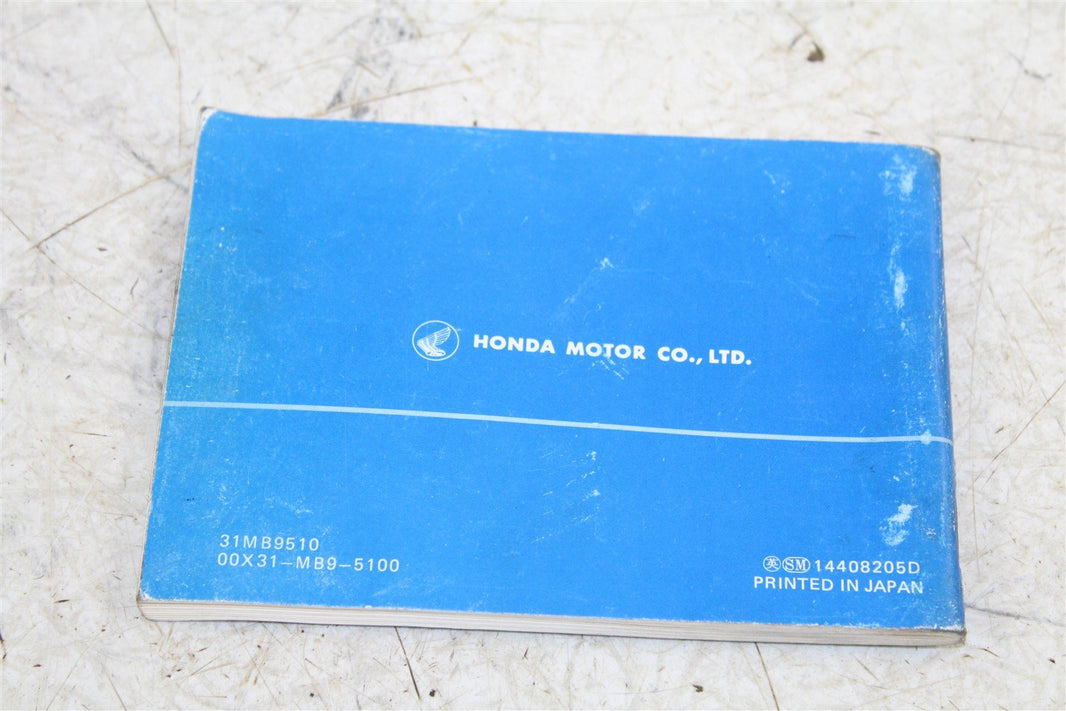 1983 Honda Goldwing Interstate GL 1100 Owners Manual 15076