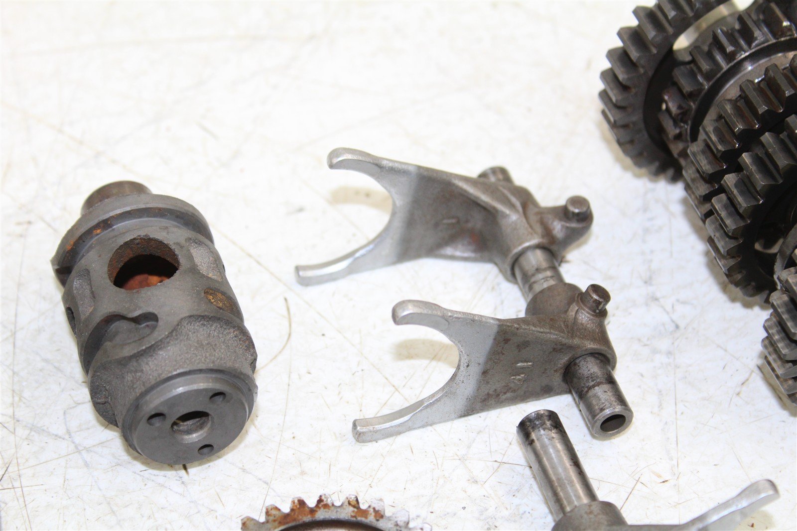 2003 Kawasaki KX 85 Transmission Gears Shaft Shift Forks Drum 27036