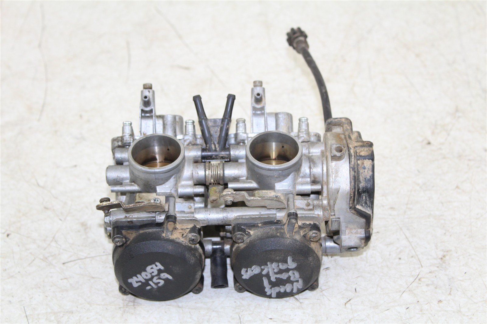 2003 Kawasaki Prairie 650 4x4 Keihin Carburetors Carbs Fuel Intake 24054