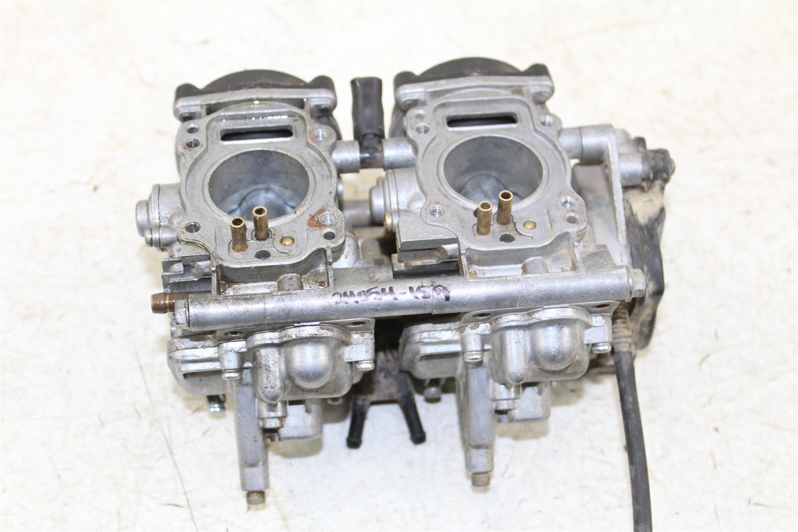 2003 Kawasaki Prairie 650 4x4 Keihin Carburetors Carbs Fuel Intake 24054