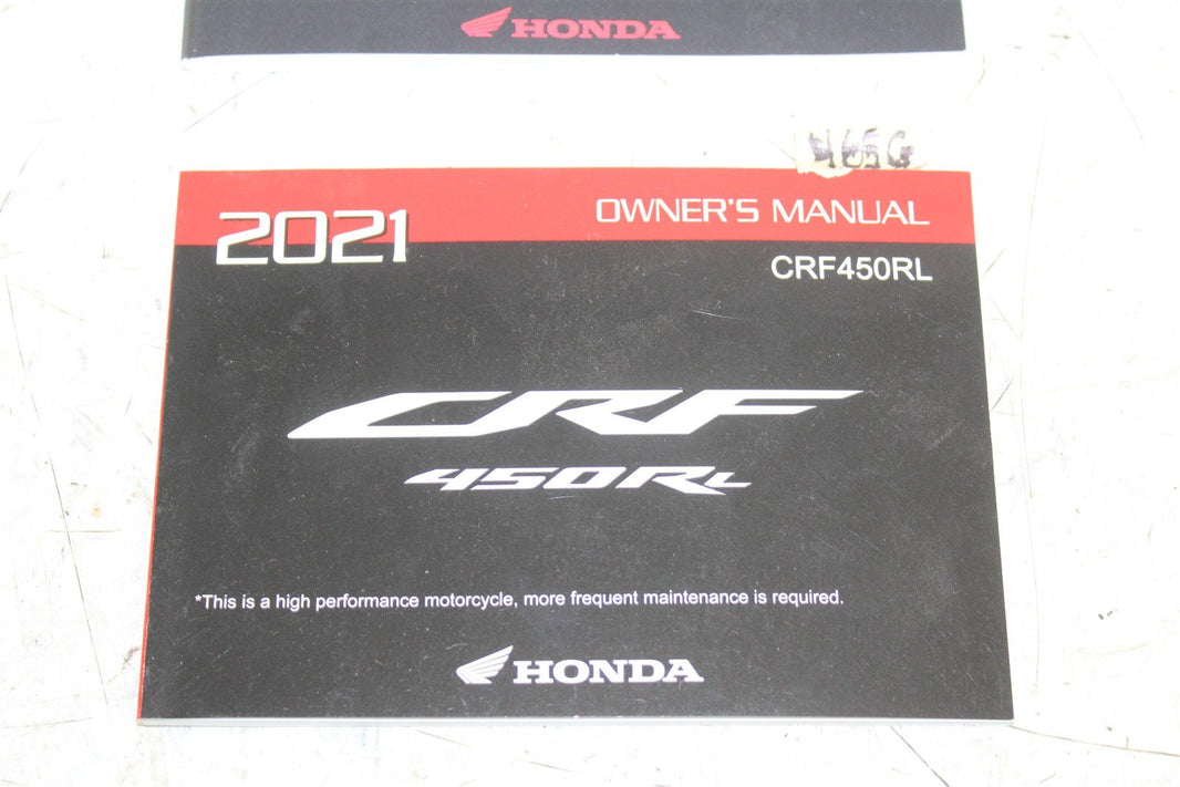 2021 Honda CRF 450RL Owners Manual 465G