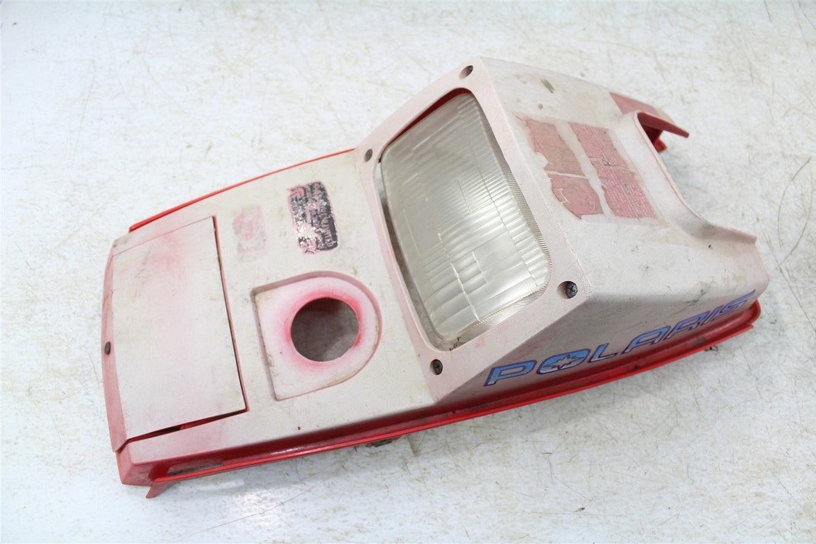 1994 Polaris 400L 4x4 Front Hood Plastic Fender w/ Upper Headlight Light 34147
