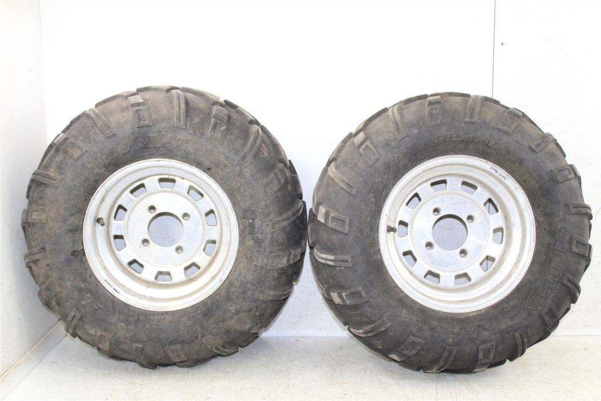 2006 Kawasaki Brute Force 750 4x4 Rear Wheel Set 12x7.5 Rims 24055