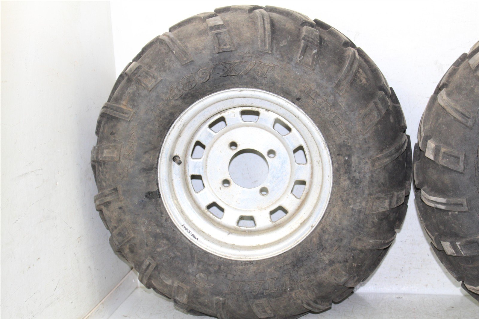 2006 Kawasaki Brute Force 750 4x4 Rear Wheel Set 12x7.5 Rims 24055