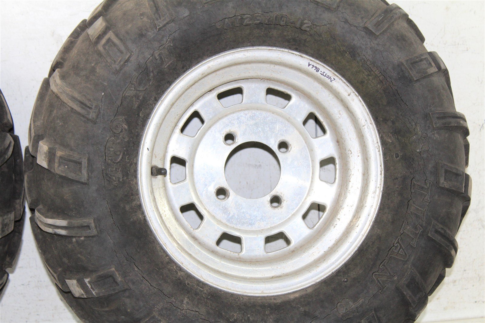 2006 Kawasaki Brute Force 750 4x4 Rear Wheel Set 12x7.5 Rims 24055