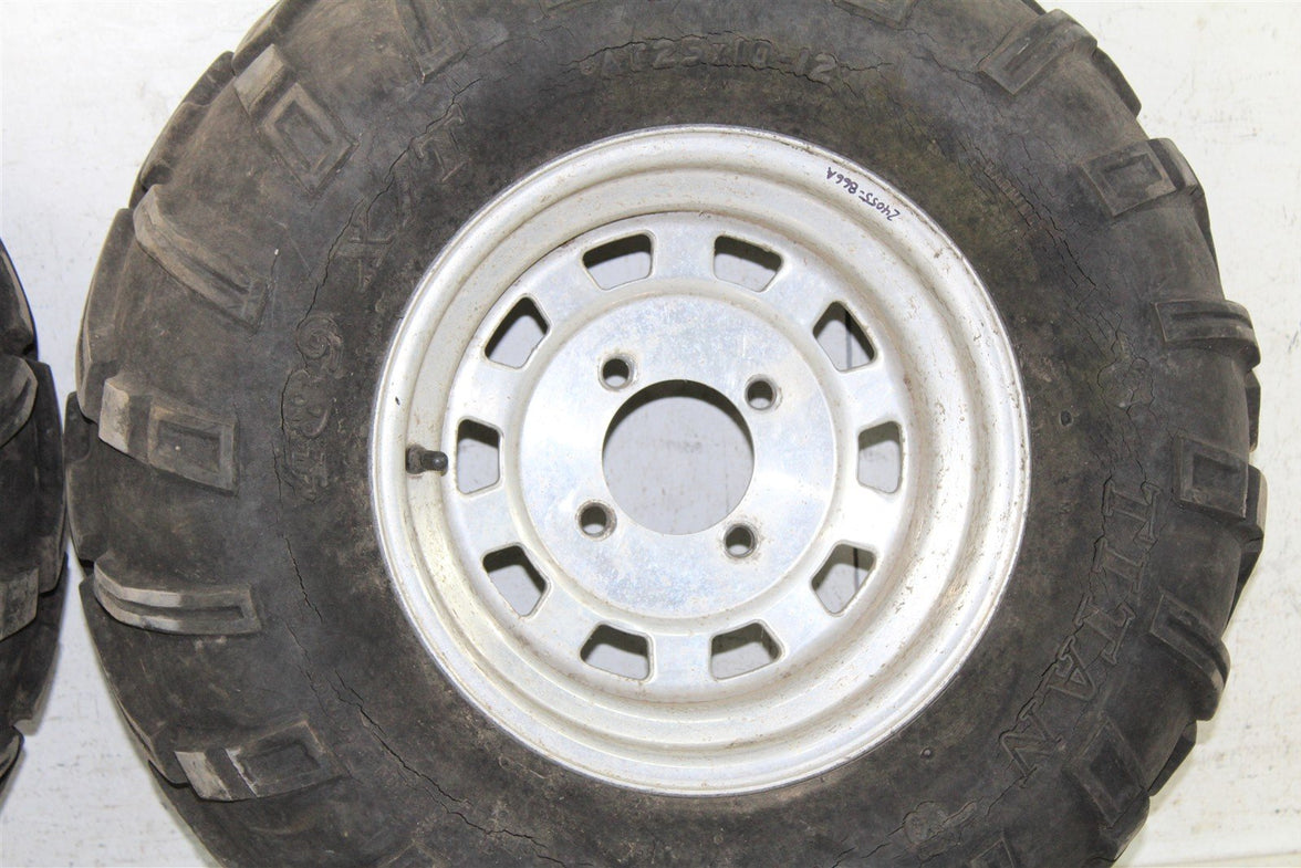 2006 Kawasaki Brute Force 750 4x4 Rear Wheel Set 12x7.5 Rims 24055