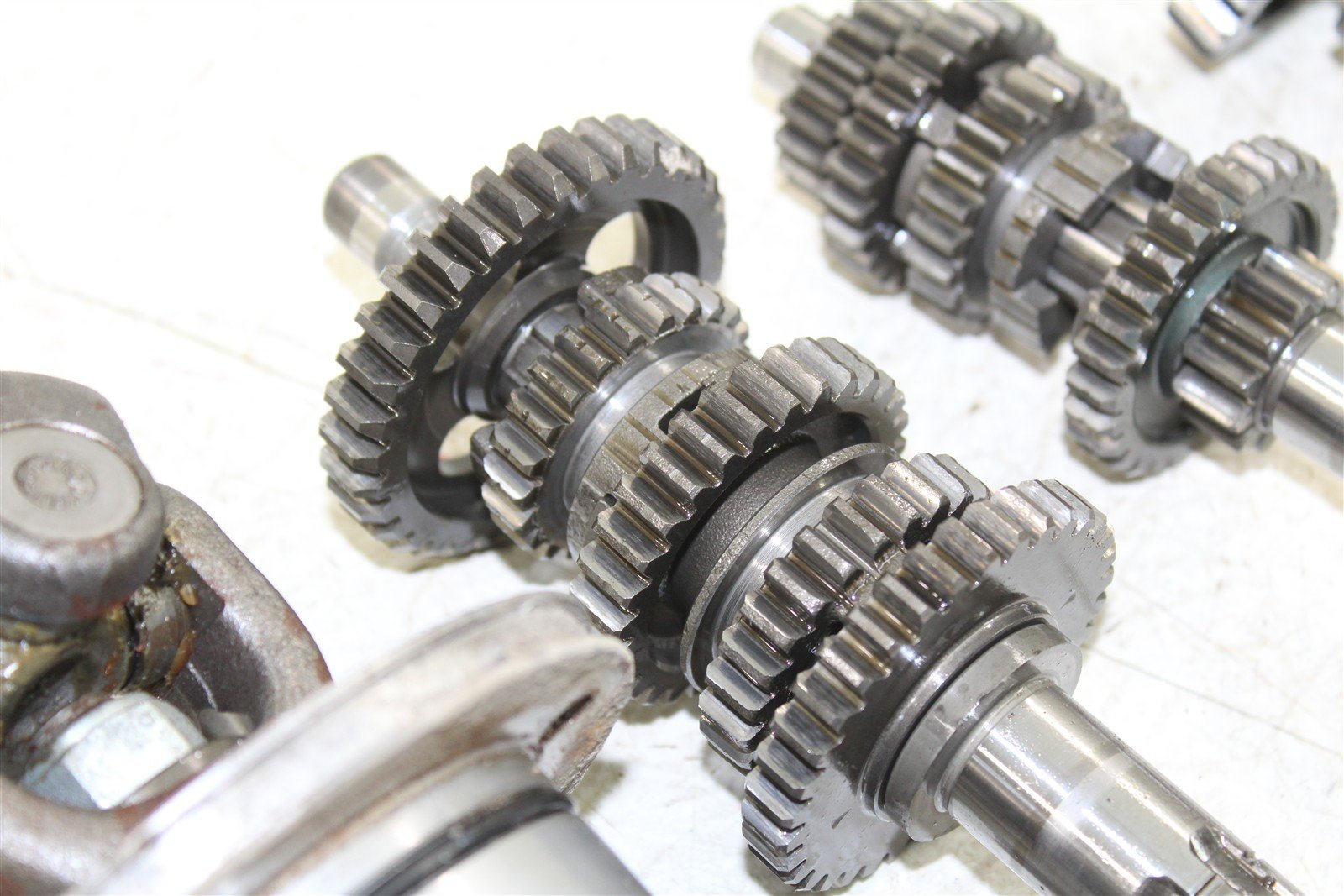 1987 Yamaha Moto4 225 Transmission Gears Shift Output Shaft Forks Drum 50111