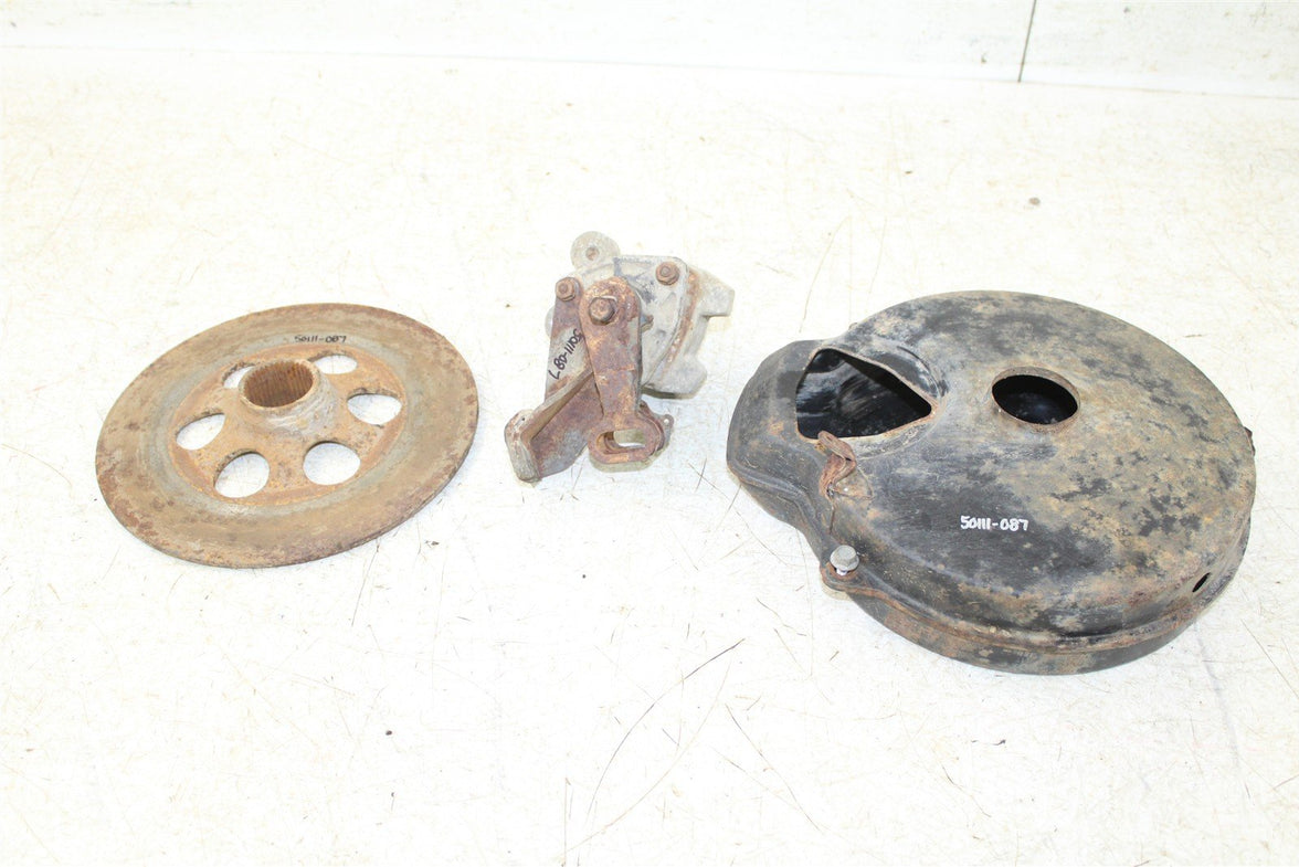1987 Yamaha Moto4 225 Rear Brake Caliper w/ Rotor & Guard Shield 50111
