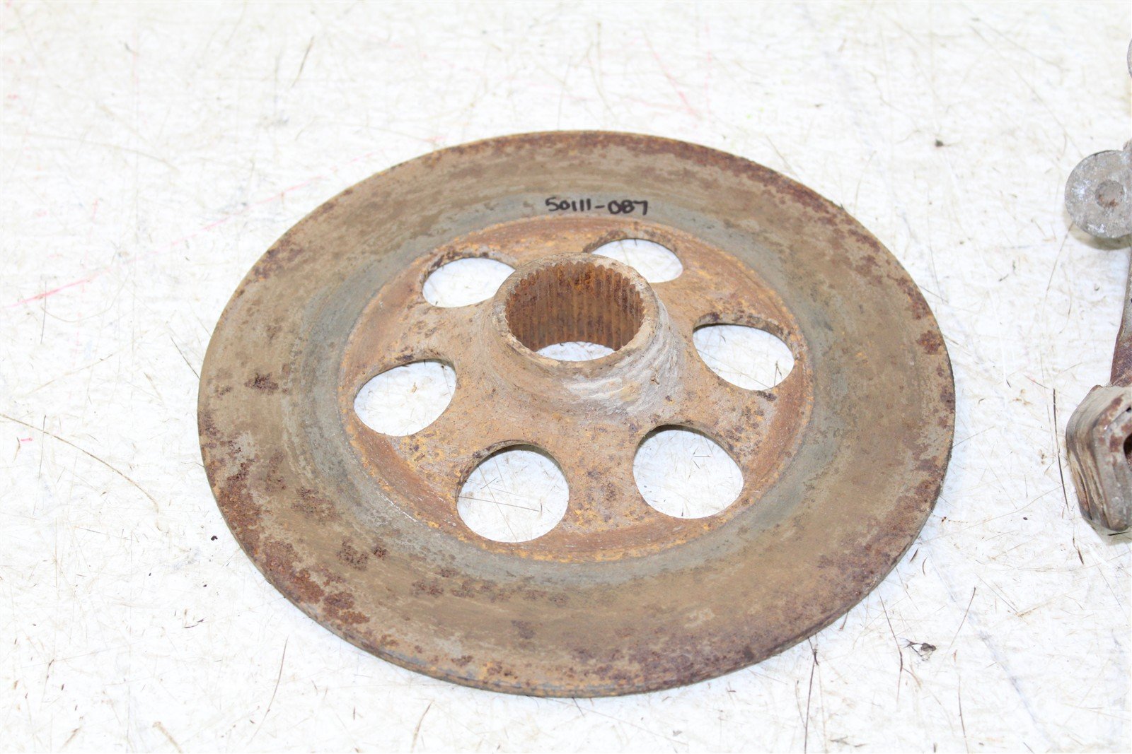 1987 Yamaha Moto4 225 Rear Brake Caliper w/ Rotor & Guard Shield 50111