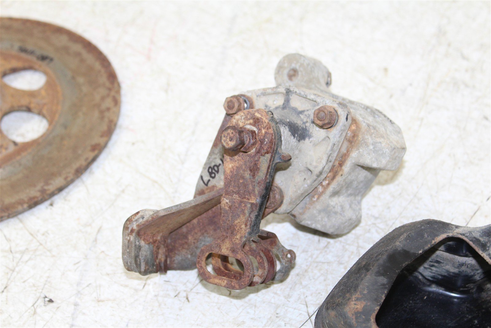 1987 Yamaha Moto4 225 Rear Brake Caliper w/ Rotor & Guard Shield 50111