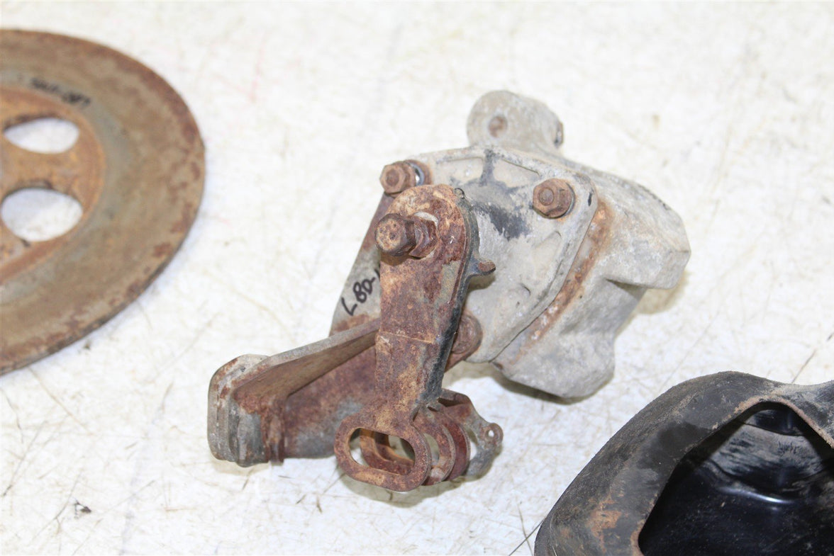 1987 Yamaha Moto4 225 Rear Brake Caliper w/ Rotor & Guard Shield 50111