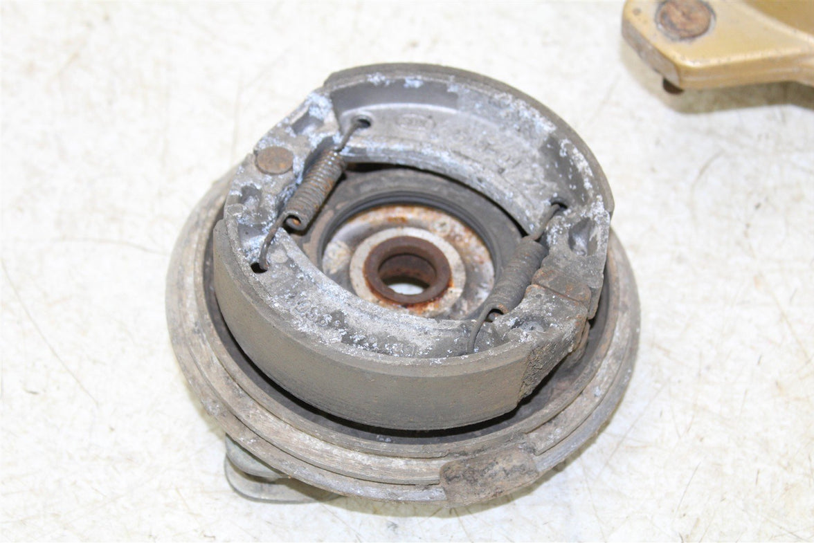 1987 Yamaha Moto4 225 Front Brake Drums Backing Plate Panel Hubs Set 50111