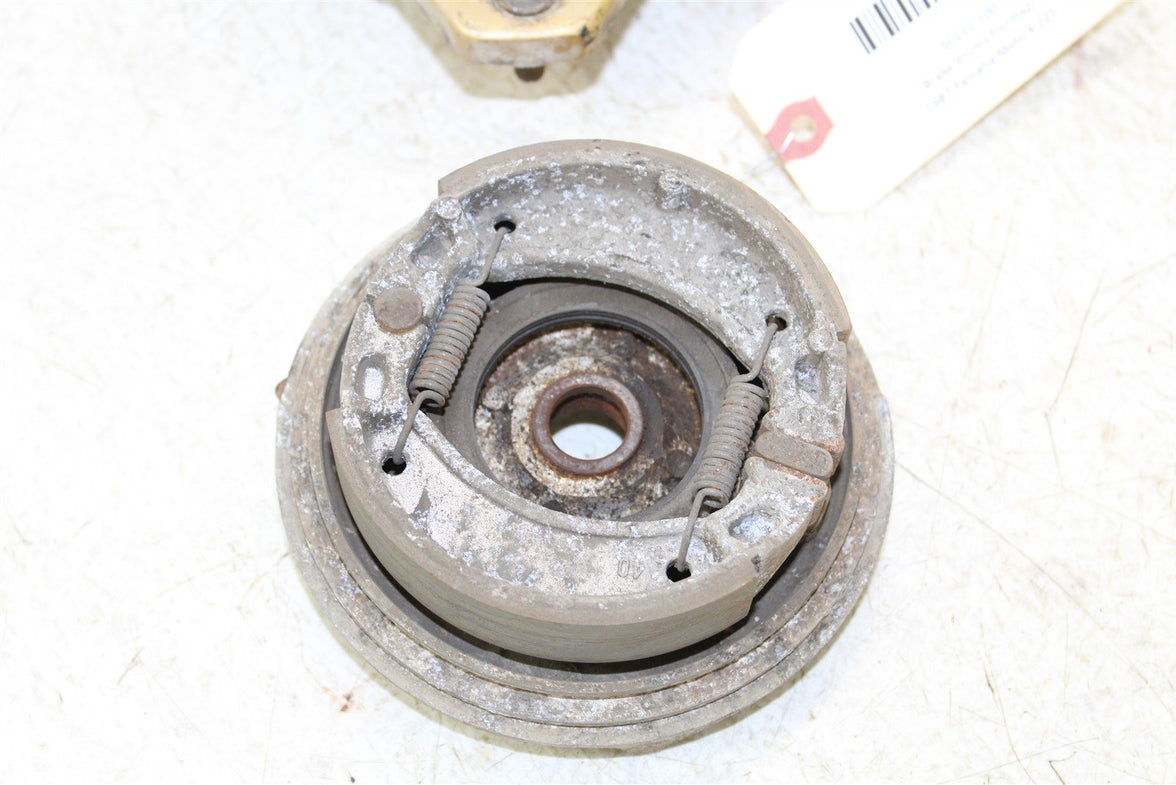 1987 Yamaha Moto4 225 Front Brake Drums Backing Plate Panel Hubs Set 50111