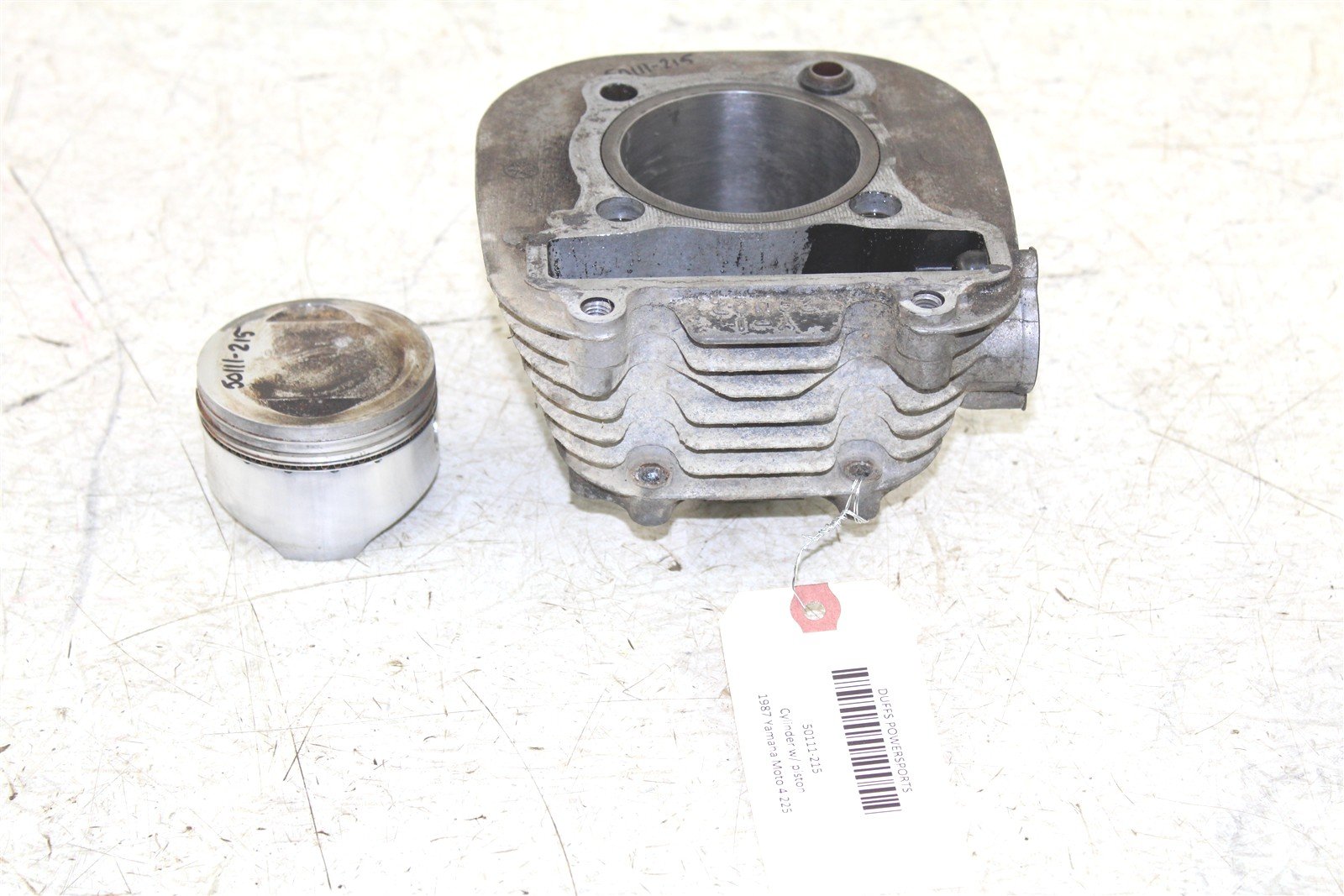 1987 Yamaha Moto4 225 Engine Cylinder Jug w/ Piston 50111