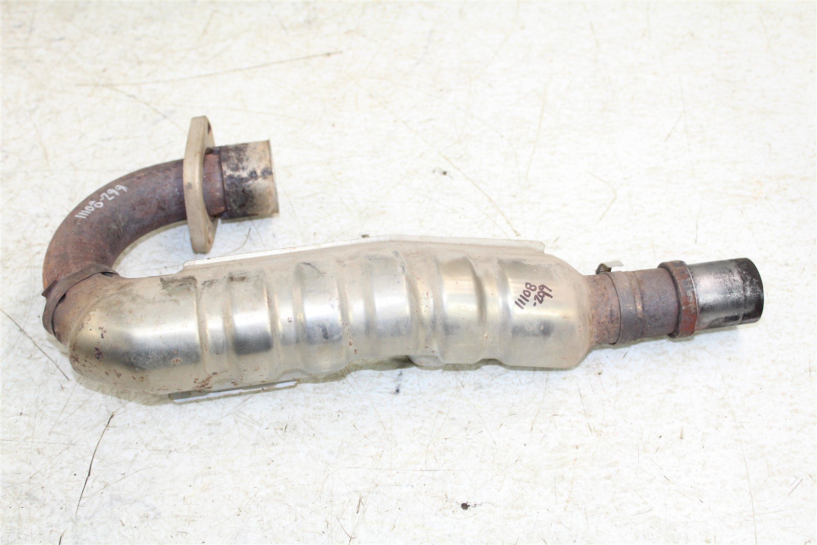 2001 Honda Foreman Rubicon 500 FA Exhaust Head Pipe Silencer Muffler 11108