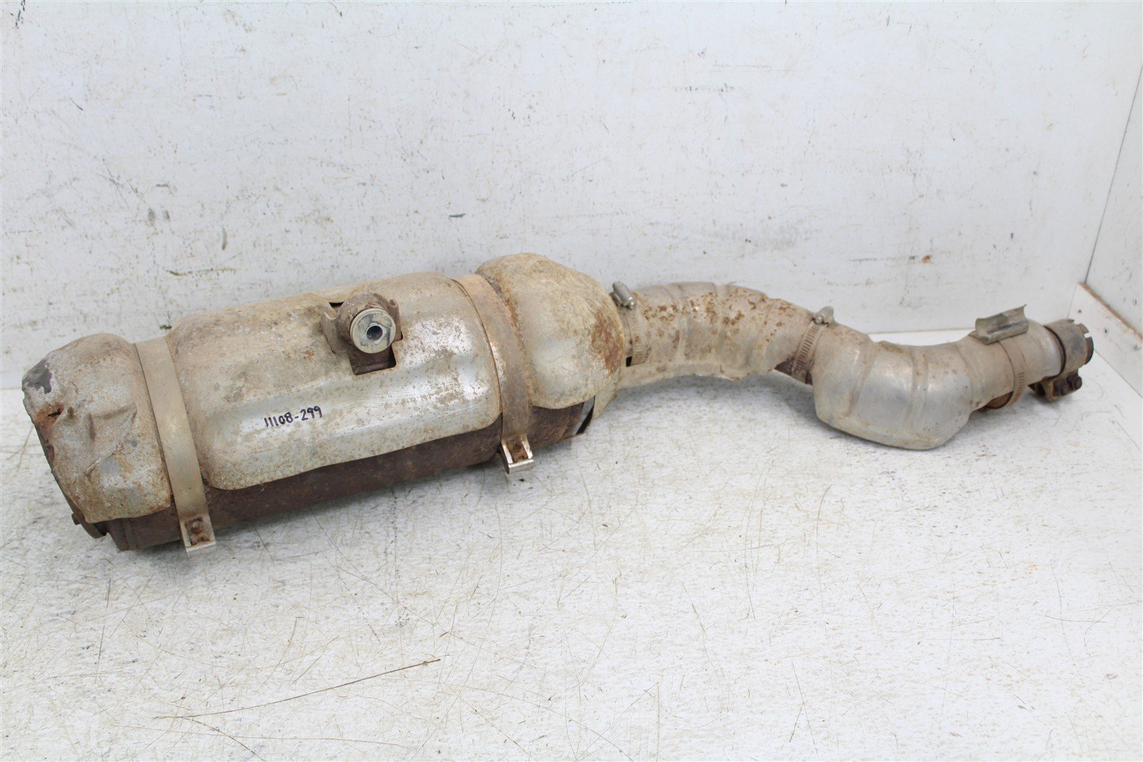2001 Honda Foreman Rubicon 500 FA Exhaust Head Pipe Silencer Muffler 11108