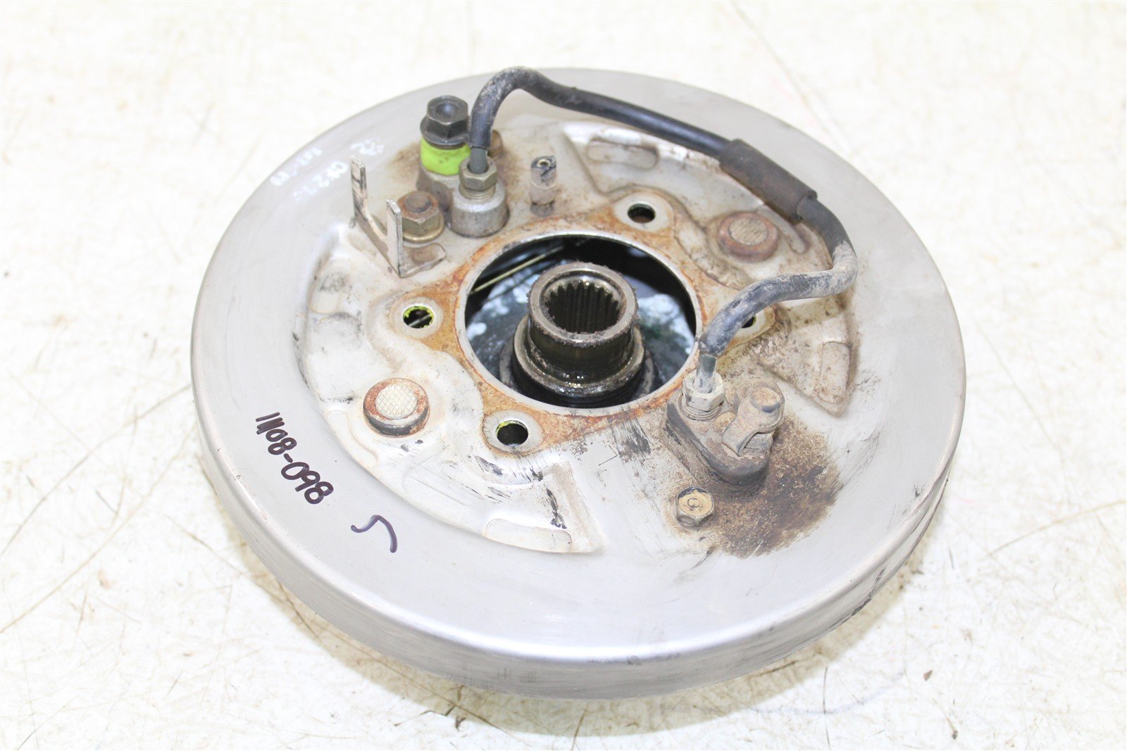 2001 Honda Foreman Rubicon 500 FA Front Left Brake Drum Backing Panel Hub 11108