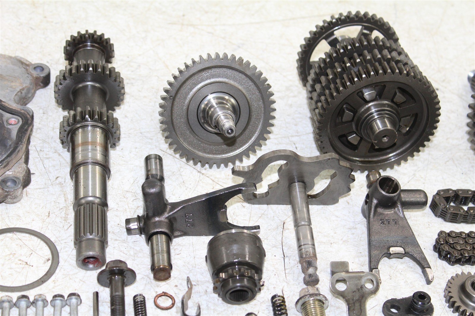2001 Kawasaki Prairie 300 4x4 Transmission Gears Shift Shaft Forks Drum 24056
