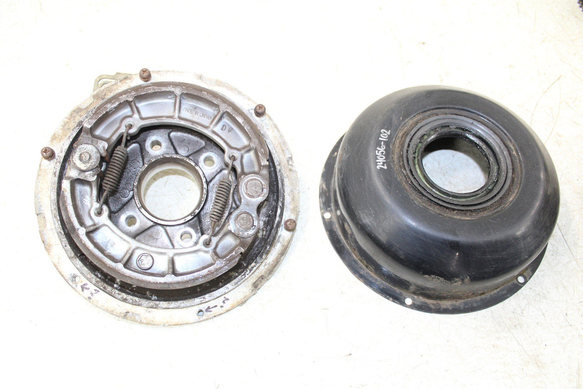 2001 Kawasaki Prairie 300 4x4 Rear Brake Drum Backing Plate Panel w/ Cover 24056