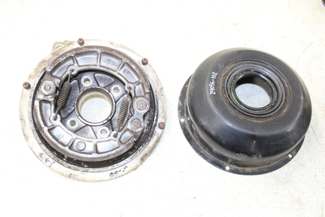2001 Kawasaki Prairie 300 4x4 Rear Brake Drum Backing Plate Panel w/ Cover 24056
