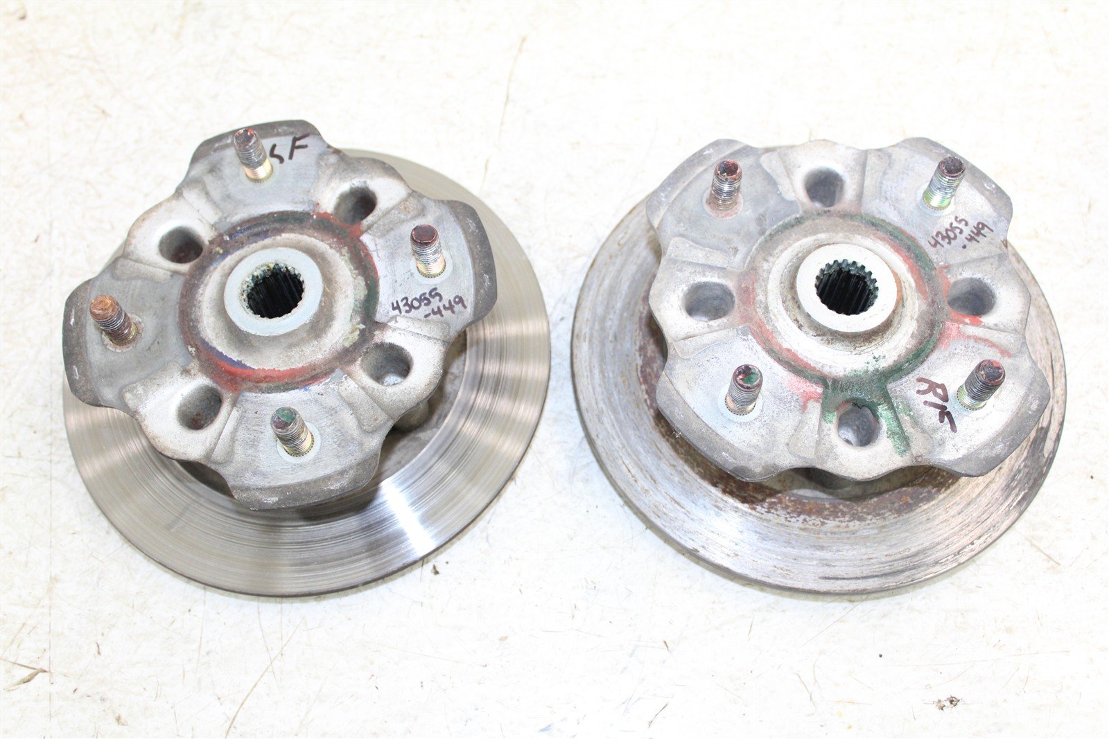 2007 Suzuki Vinson 500 4x4 Front Hubs Brake Rotors 43055