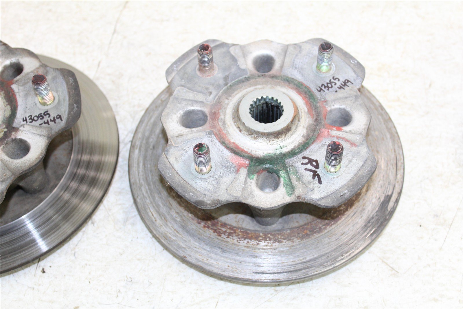 2007 Suzuki Vinson 500 4x4 Front Hubs Brake Rotors 43055