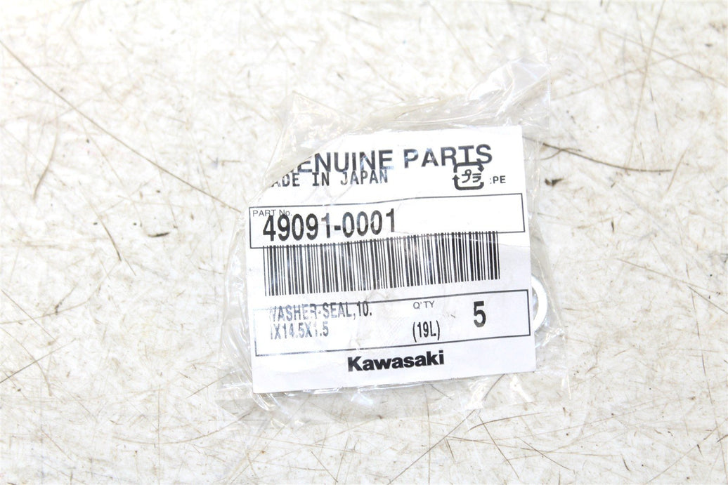 NOS Kawasaki Brake Hose Seal Washer Gasket 49091-0001 NEW 27037 QTY:2