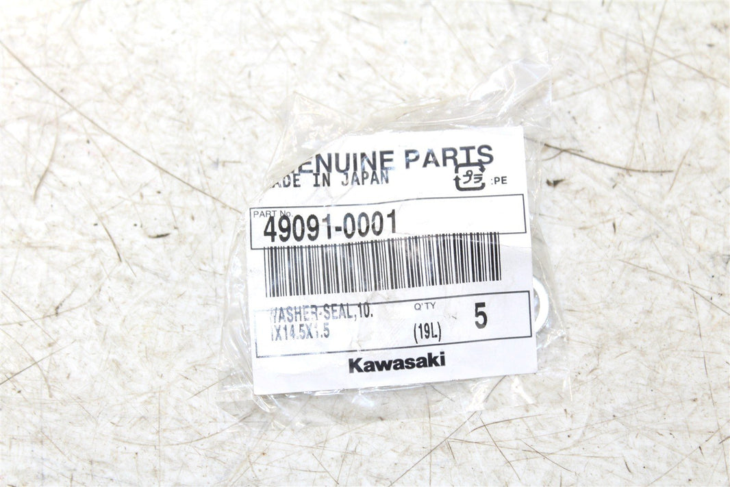 NOS Kawasaki Brake Hose Seal Washer Gasket 49091-0001 NEW 27037 QTY:2