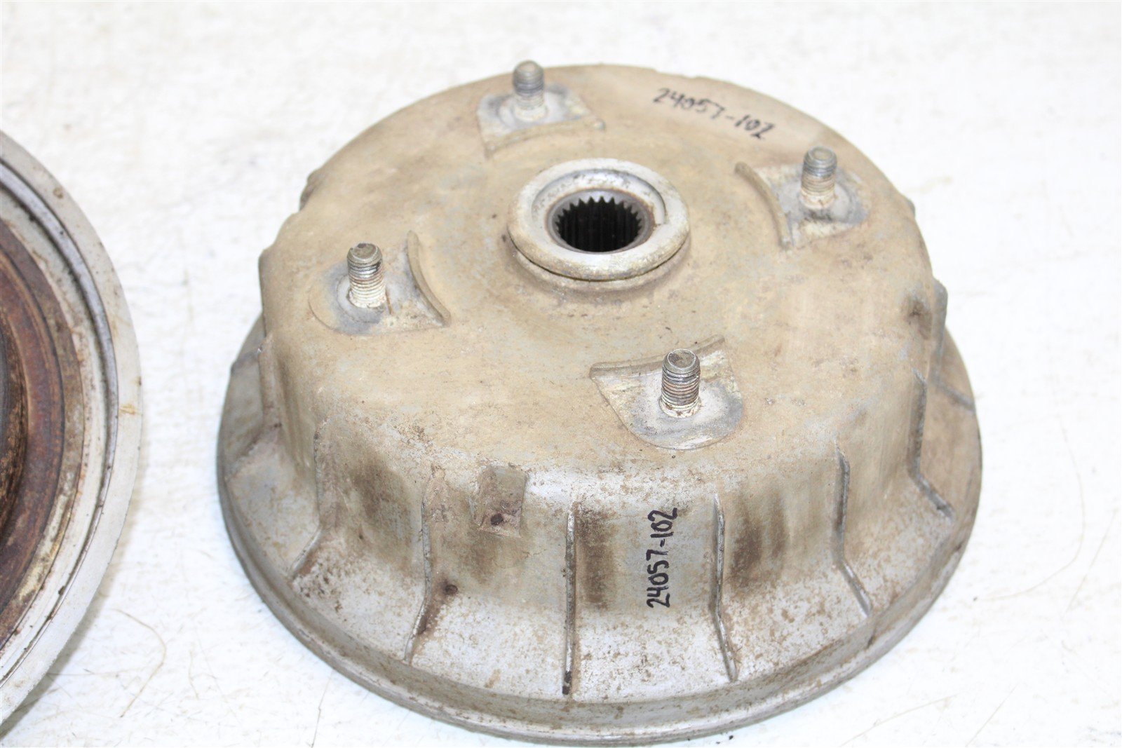 1999 Kawasaki Bayou 300 4x4 Rear Brake Drum Backing Plate Panel Hub 24057