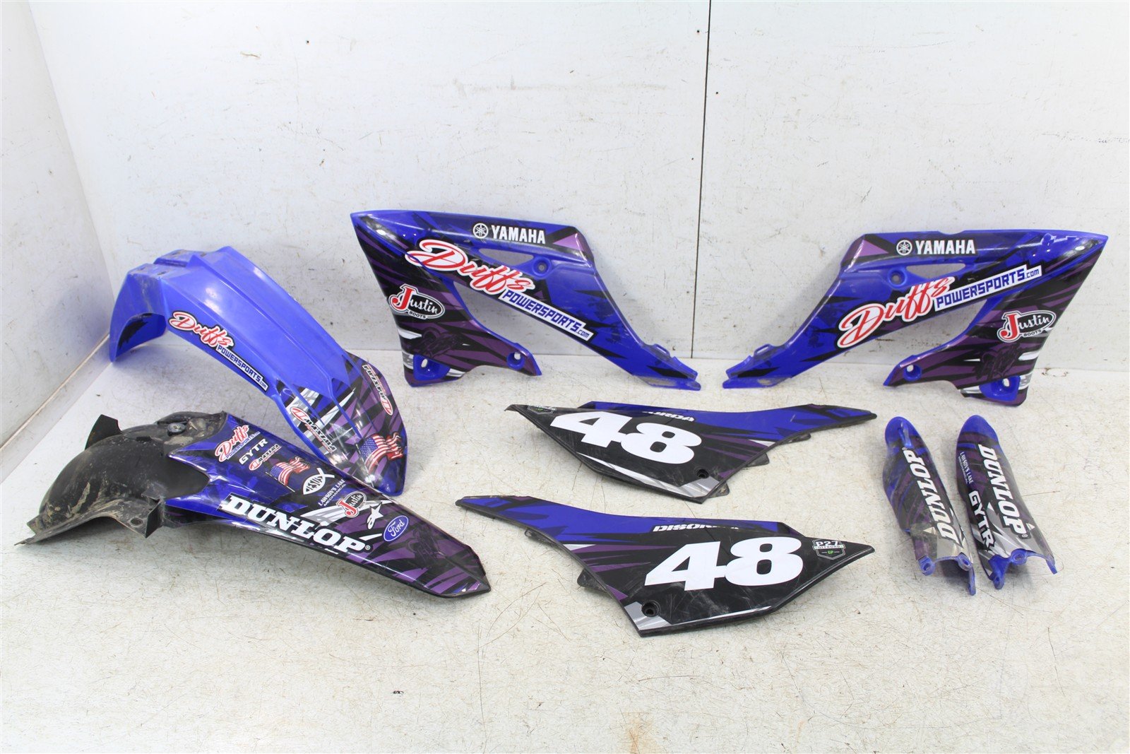 2024 Yamaha YZ 250 Fender Set Rear Front Number Plates 520G