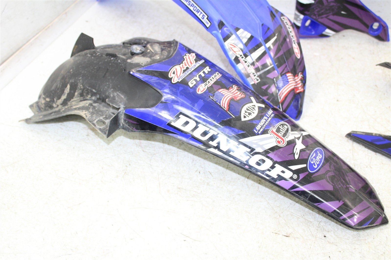 2024 Yamaha YZ 250 Fender Set Rear Front Number Plates 520G