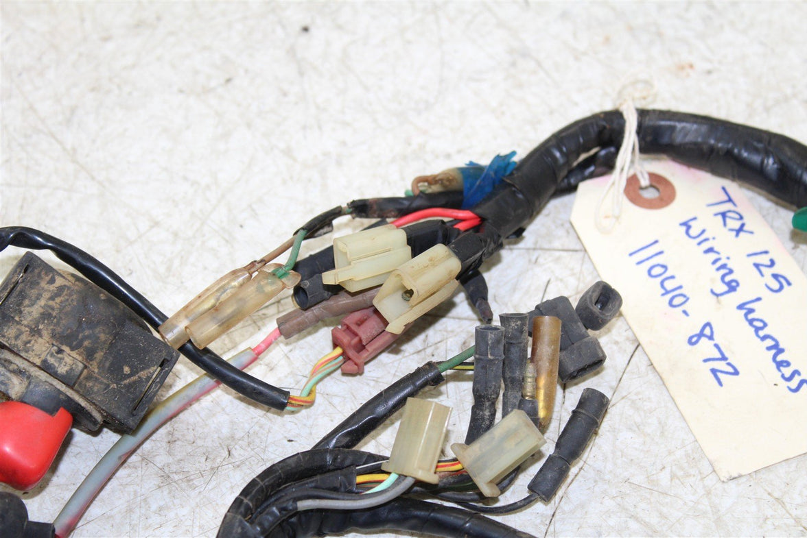 1988 Honda TRX 125 Wire Wiring Harness Loom 11040