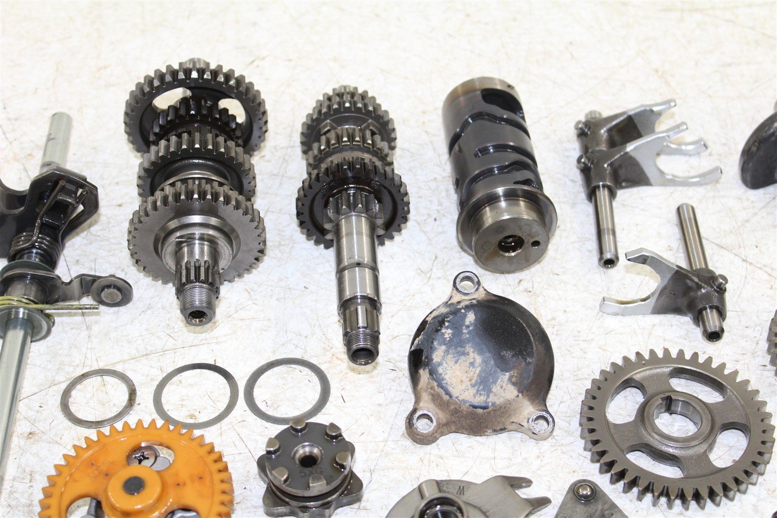 2009 Yamaha Big Bear 250 2x4 Transmission Gears Shift Shaft Forks Drum 50114